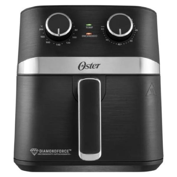 Oster CKSTAF401MDF Freidora de Aire 4L 1500W Digital 7 Programas Autolimpiante Plateado