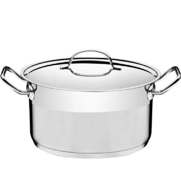 Tramontina Olla Honda Profesional 24cm Acero Inoxidable Triple Fondo Antiadherente - 10032086