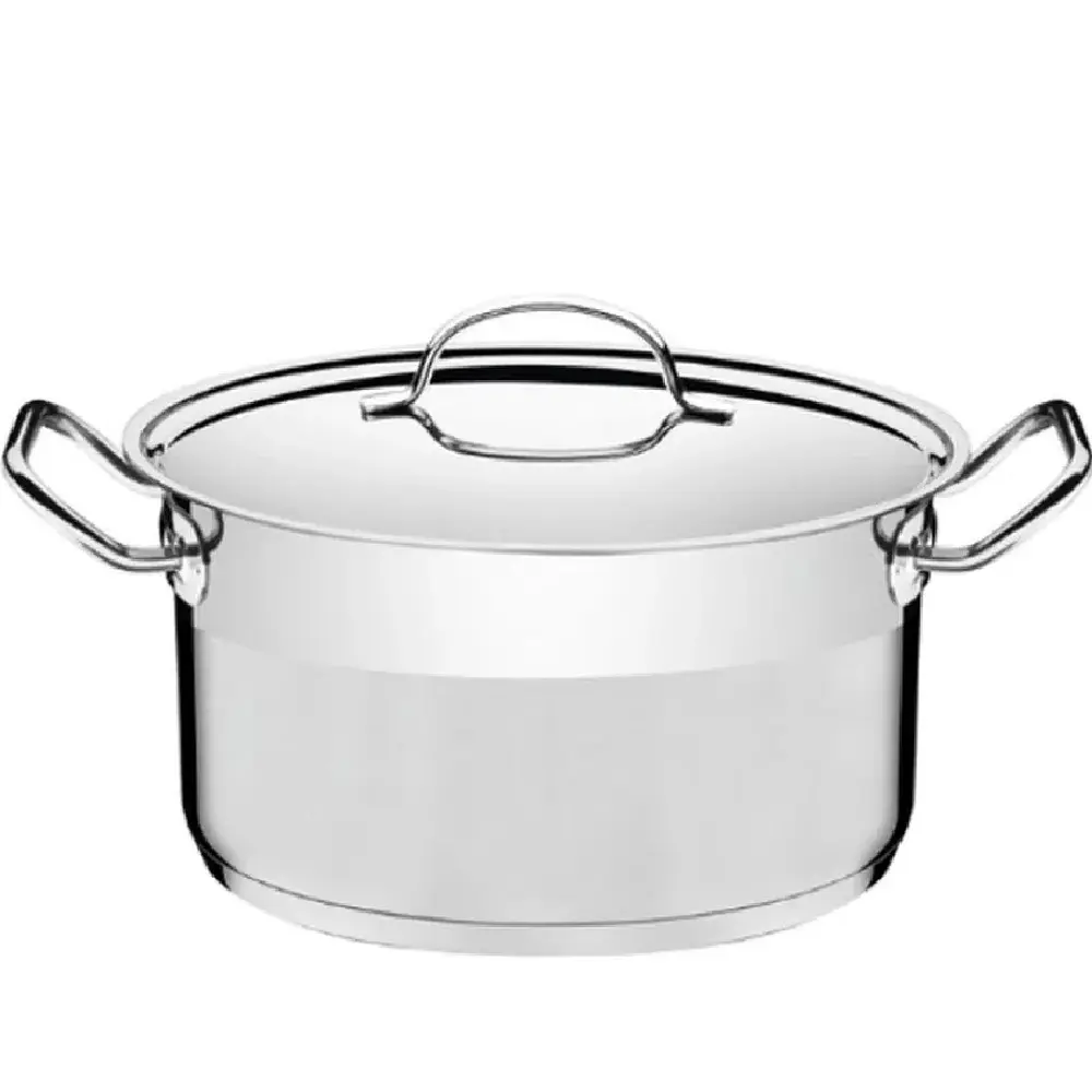 Tramontina Olla Honda Profesional 24cm Acero Inoxidable Triple Fondo Antiadherente - 10032086