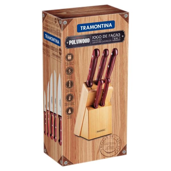 Set de Cuchillos Tramontina Polywood 6 Piezas - 21199783