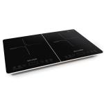 Record Cocina de Inducción Eléctrica 2 Hornillas 3500W Vitrocerámica Ultra Slim Negro