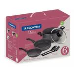 Juego de Ollas Tramontina 6 Piezas Millan 20599390 Antiadherente