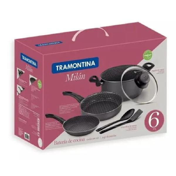 Juego de Ollas Tramontina 6 Piezas Millan 20599390 Antiadherente