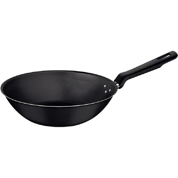 Wok Loreto 24cm Capacidad 2.2 Litros Negro Profesional Cocina Rápida