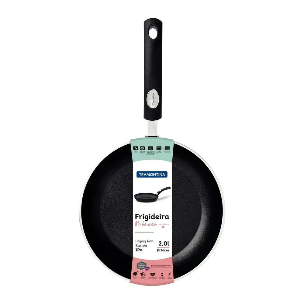 Tramontina Monaco 26cm Sartén Inducción Antiadherente Titanio Negro