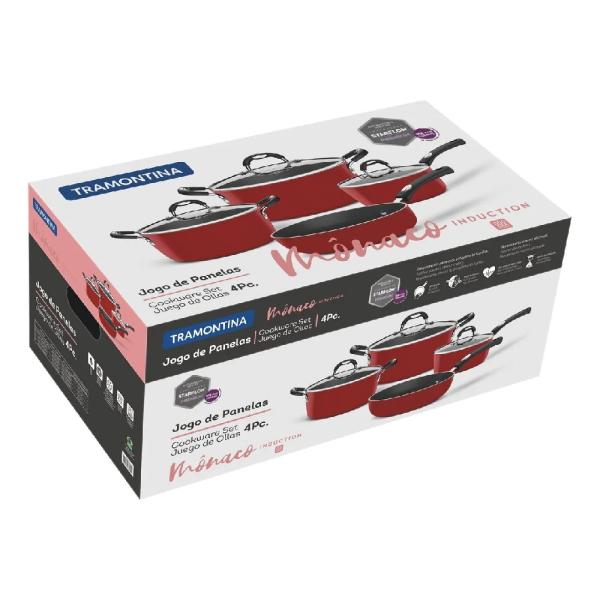 Juego de Ollas Mônaco Induction Starflon Premium 7 Piezas - 28799701