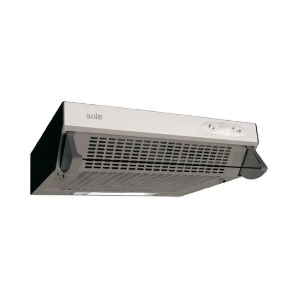Sole TURE11GO Campana Extractora Acero 60cm 3 Velocidades Filtros Lavables Iluminación LED Blanco
