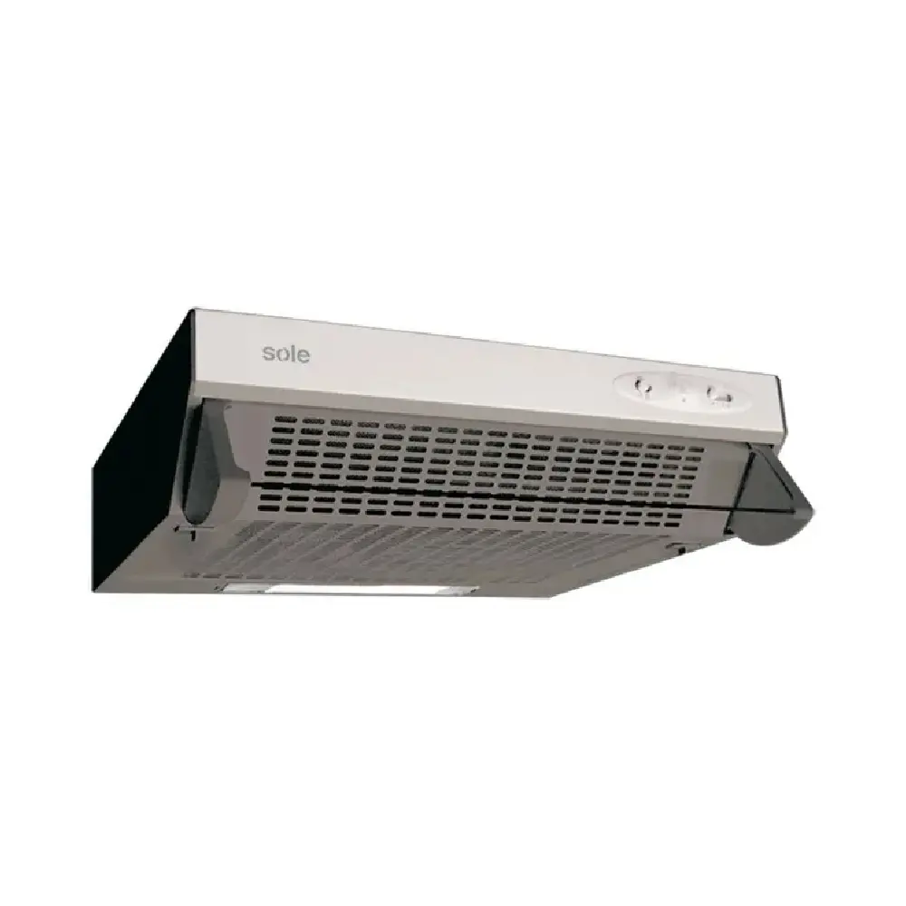 Sole TURE11GO Campana Extractora Acero 60cm 3 Velocidades Filtros Lavables Iluminación LED Blanco