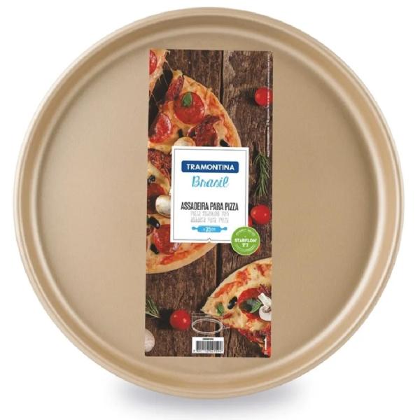 Molde Tramontina 20112157 35cm Para Pizza Base Gruesa Horno Industrial Plateado
