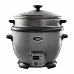 Oster CKSTRC7030S Arrocera Multiusos 12 Tazas Acero Inoxidable Función Sofrito Bandeja Vapor Plateado