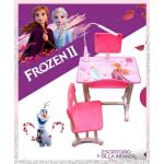 Frozen 2 Escritorio Ergonómico con Lámpara LED 120x60cm Diseño Infantil Ajustable en Altura Rosa