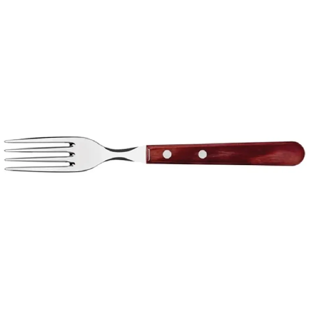 Tramontina Tenedor Pollywood 10158190 20cm Mango Madera Acero Inoxidable Cocina Profesional
