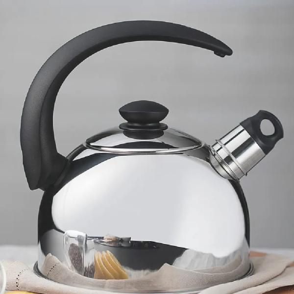 Tetera UYSA Premium 3 Litros con Silbato Acero Inoxidable Gradable Ergonómico Plateado
