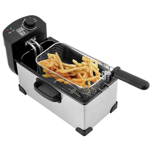 Recco Freidora con Aceite 2.5L 1500W Termostato Ajustable Canasta Antiadherente