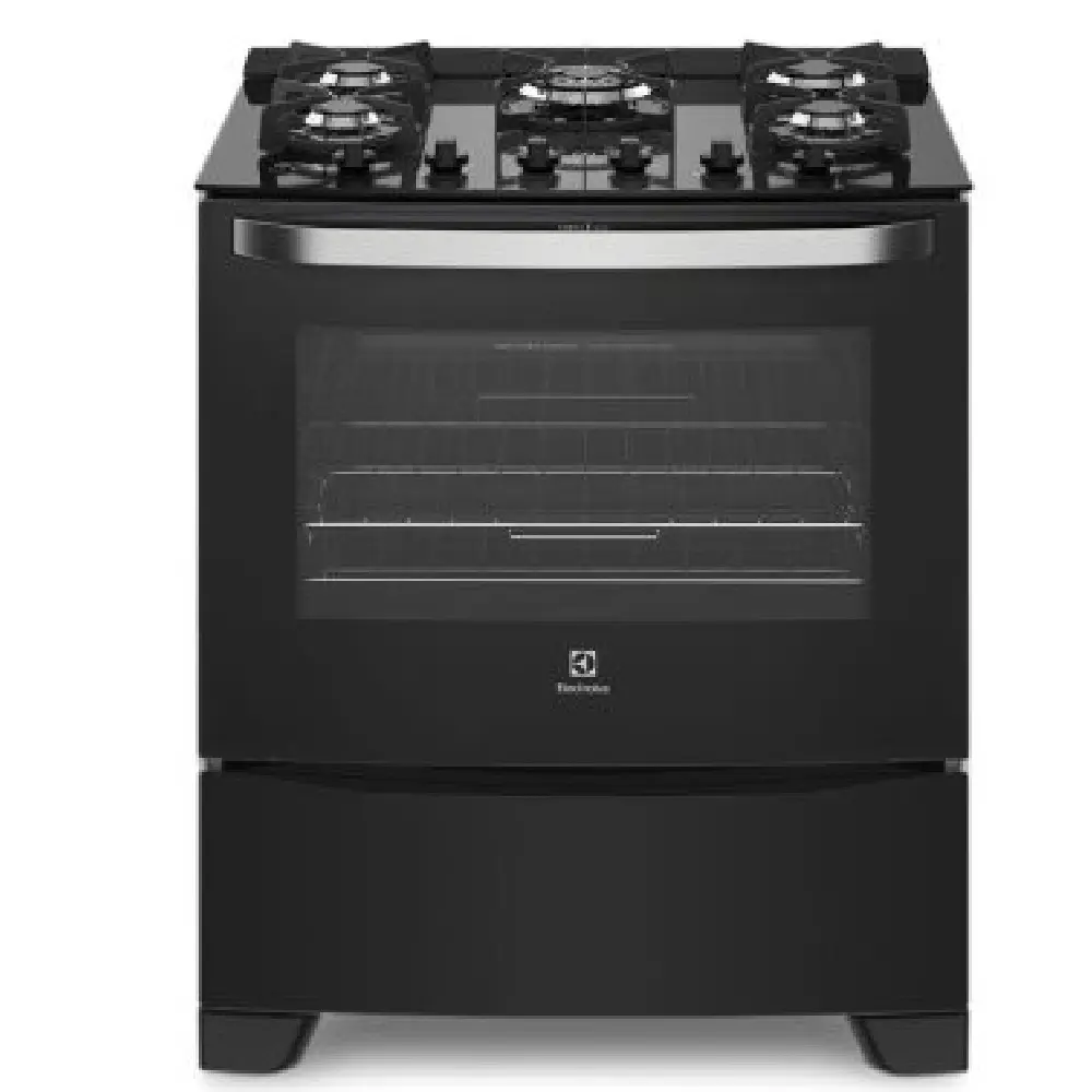 Electrolux 76GS Cocina 5 Hornillas Acero Inoxidable Quemadores Sellados Negro