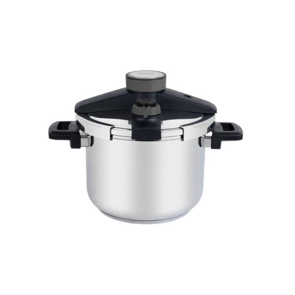 Olla a Presión Tramontina Presto 22cm 5 Mecanismos Seguridad 6L Acero Inoxidable - 62518220
