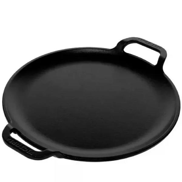 Victoria Plancha para Pizza 25 cm Antiadherente con Asas Acero Inoxidable