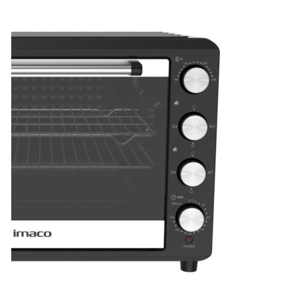 Horno Rosticero Imaco HEB75R 75 Litros 6 Brochas Antiadherente Timer Digital Negro