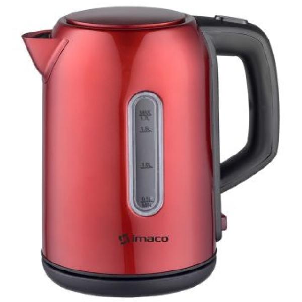 Imaco KE1722R Hervidor Eléctrico 1.7L 1500W Acero Inoxidable Base 360° Rojo