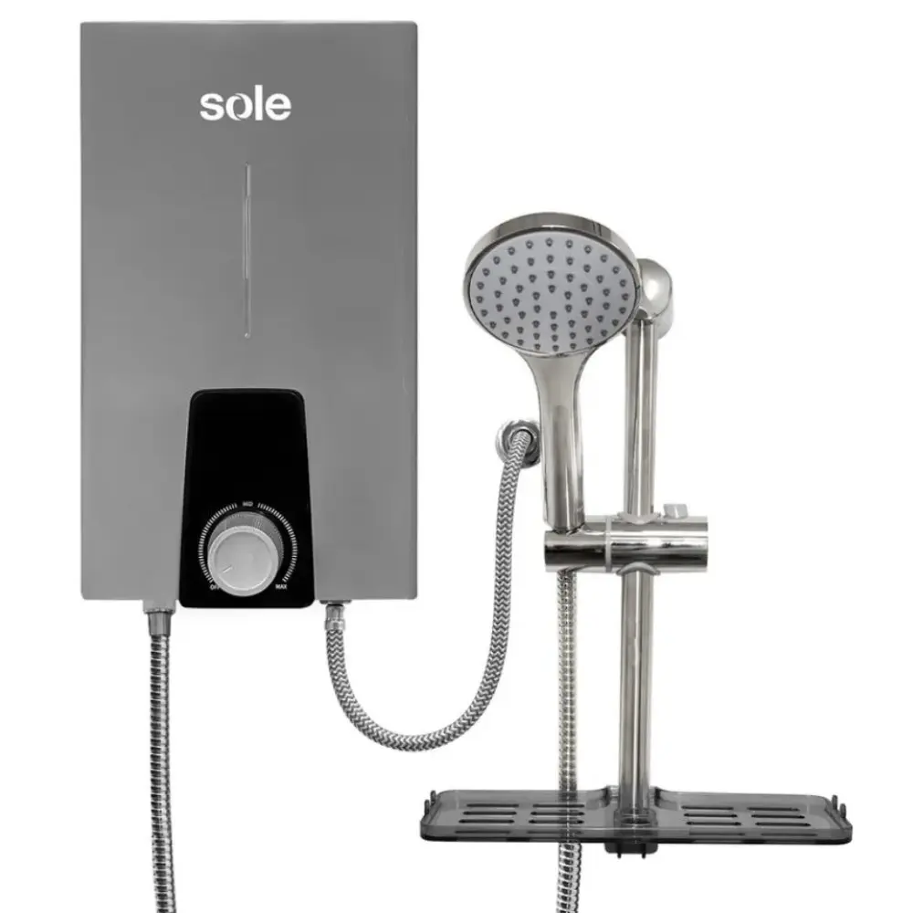 Rapiducha Sole Perfect 5500W Terma Eléctrica Ahorro de Energía Panel Digital Gris