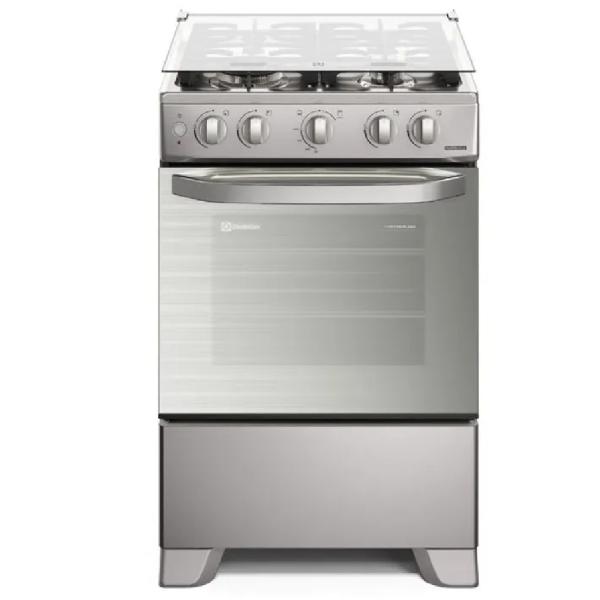 Electrolux FE4PMR Cocina 4 Quemadores Efficient VaporBake Triple Llama Plata