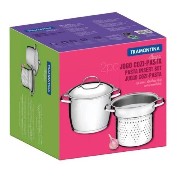 Tramontina Cozi Pasta Set Culinario 2 Piezas Acero Inoxidable 18/10 Cocina Profesional - 10286438