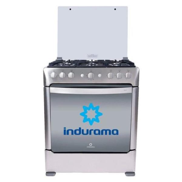 Indurama Roma 5 Hornillas Croma 15K BTU Encendido Automático Parrilla Fundida Acero Inoxidable