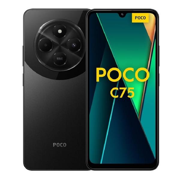 POCO C75 8GB RAM 256GB Pantalla HD+ Cámara 50MP Batería 5000mAh Negro