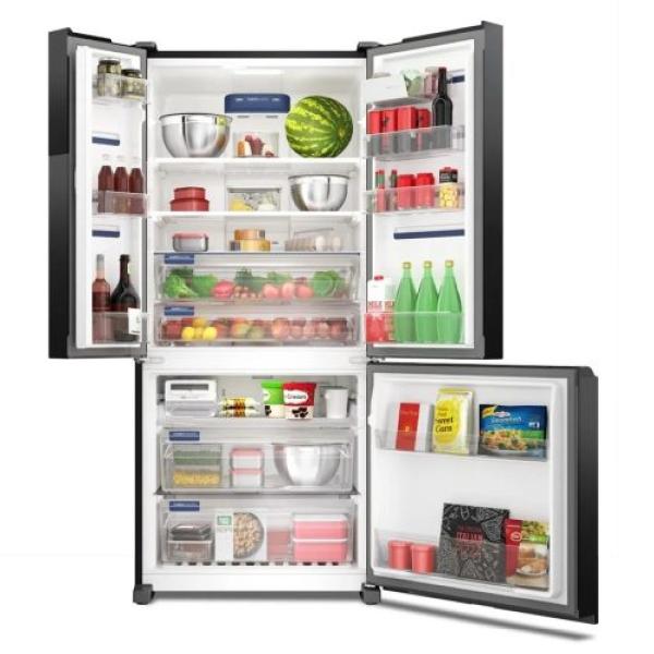 Refrigeradora Electrolux 3 Puertas 590L IM8B Enfriamiento Uniforme Control Digital Temperatura Negro