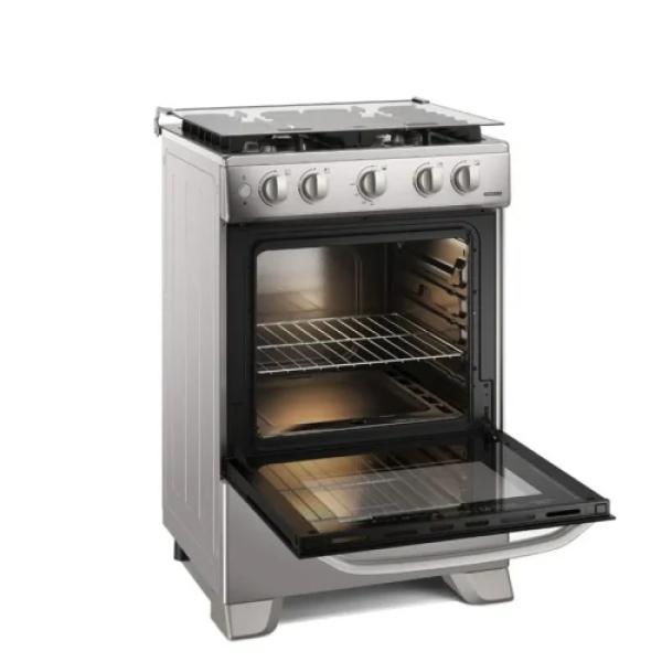 Electrolux FE4ISR Cocina 4 Quemadores Efficient VaporBake Parrilla Hierro Fundido Plata