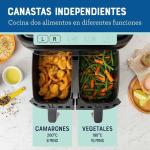 Oster CKSTAF7MCDDF Freidora de Aire Dual 7.6L 1700W Digital con 7 Programas Automáticos Negro