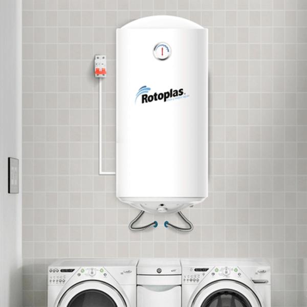 Terma Duraterma Rotoplas 80 Litros 1500 Watts Ahorrador de Energía Panel Anticalcáreo Blanco