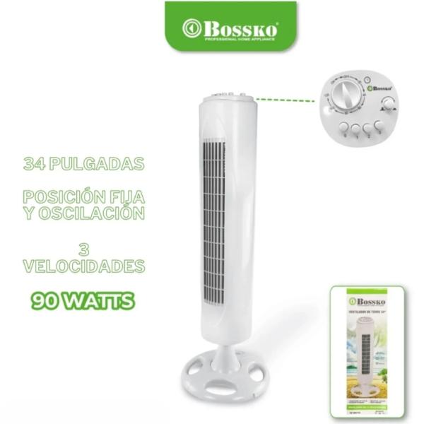 Bossko BK-8228VT Ventilador Torre 34"