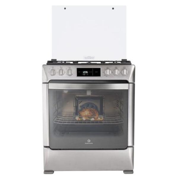 Indurama Roma 5 Hornillas Croma 15K BTU Encendido Automático Parrilla Fundida Acero Inoxidable