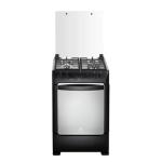 Indurama Zafiro Pompeya Cocina 4 Quemadores 5.5 kW Encendido Eléctrico Parrilla Fundida Negro Zafiro