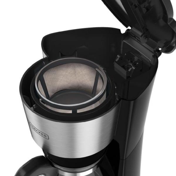 Black+Decker CM0755S 900W Cafetera 4 en 1 Filtro Permanente Sistema Antigoteo