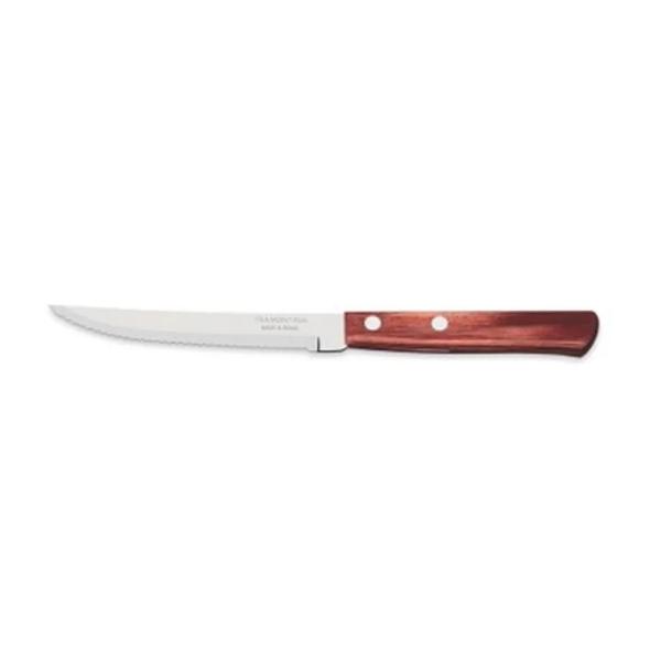 Tramontina Cuchillo Asado 5" Polywood Acero Inoxidable 420 Hoja Afilada Mango Ergonomico