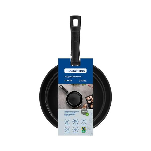 Juego de Sartenes Tramontina Loreto 3 Piezas Azul