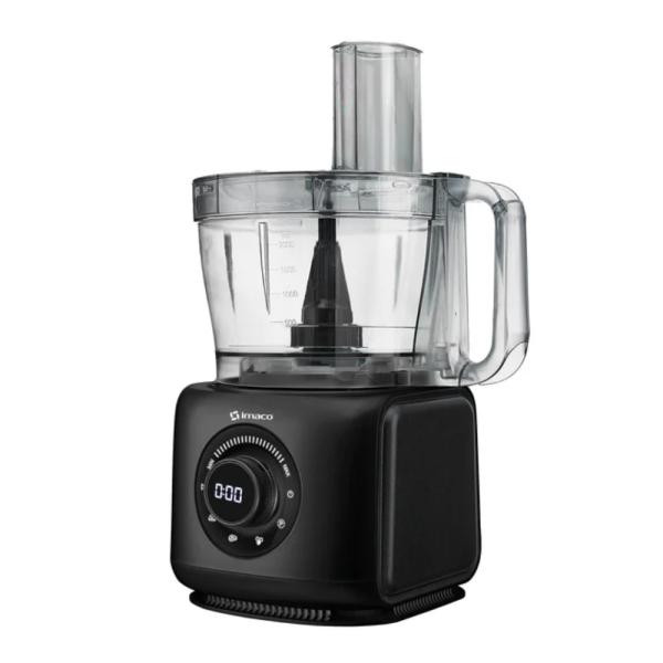 Imaco FP416A 1000W 2L Procesador de Alimentos 7 en 1 Panel Digital Cuchillas Inoxidables Negro