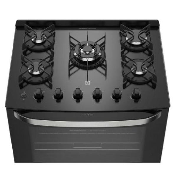Electrolux 76GS Cocina 5 Hornillas Acero Inoxidable Quemadores Sellados Negro