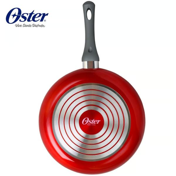 Oster Sarten Herscher Antiadherente 30cm 5 Capas Resistente al Calor Rojo 92324-01