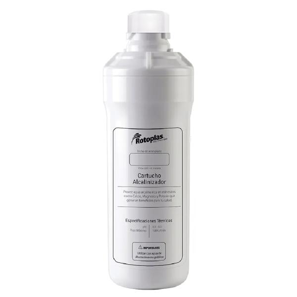 Rotoplas Cartucho Alcalinizador Purificador Agua Mineralizador PH Alcalino Blanco