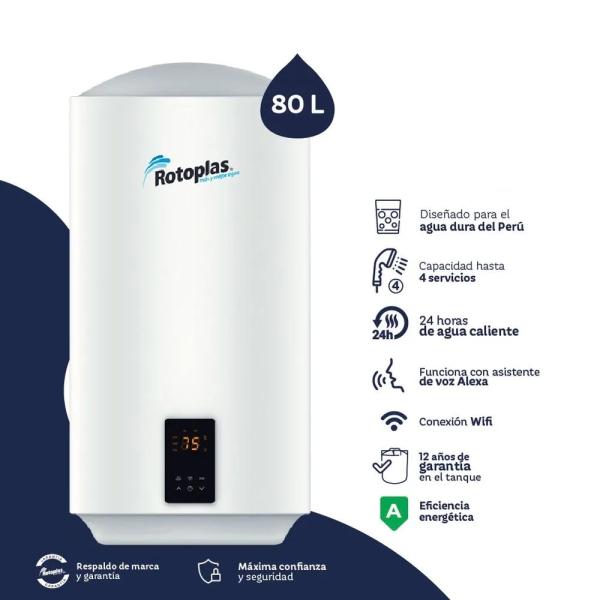 Terma de Acumulacion Ecosmart Wifi 80L Rotoplas - 500467