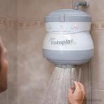 Rotoplas Ducha Eléctrica 3T 5500W Calentamiento Rápido Cabezal Ajustable Blanco