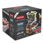 Rubbermaid Brilliance Set de 5 Herméticos de Vidrio 3.2L Cierre Perfecto Libre de BPA