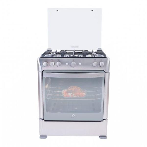 Cocina a Gas Indurama Cirella 5 Quemadores 22.5K BTU Parrilla Extraíble Croma