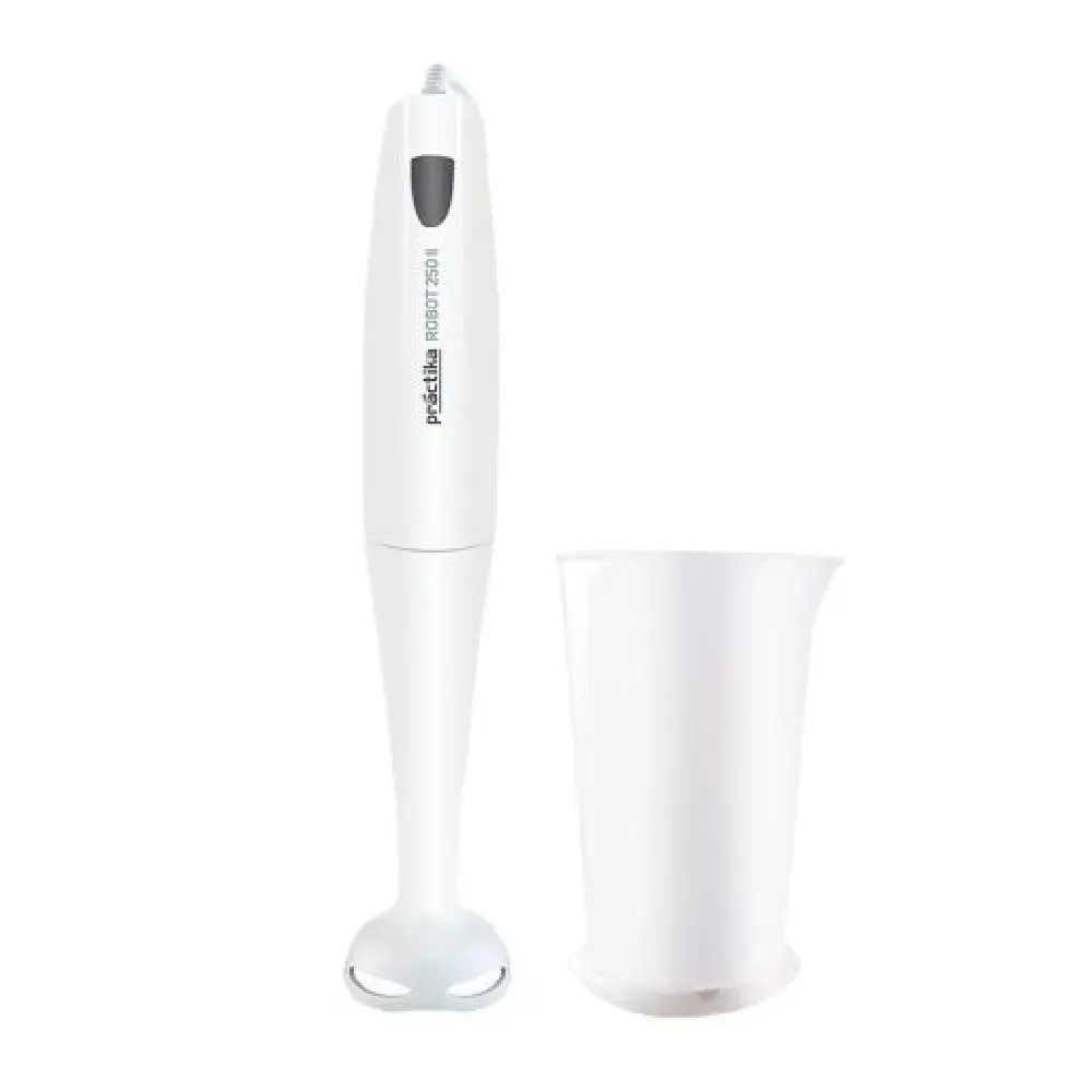 Practika Robot 250 II Batidora de Inmersión 250W 5 Velocidades Varilla Desmontable Acero Inoxidable Blanco