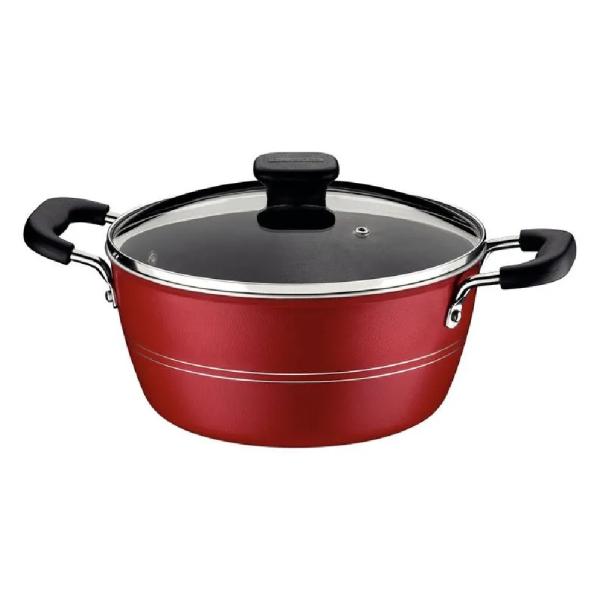 Tramontina 20402-720 Olla 20 cm Antiadherente PFOA Free Mango Ergonómico Rojo