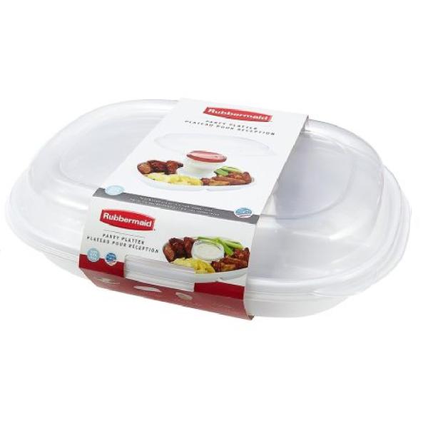 Rubbermaid Plato para Fiestas 1910335 26cm Diseño Elegante Fácil de Limpiar Sin Deformaciones