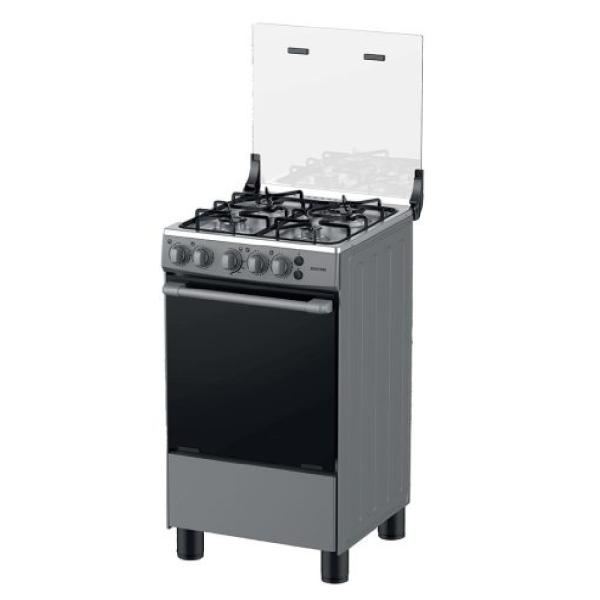 Indurama Cocina a Gas Matisse 4 Hornillas 70 cm Parrilla Continua Encendido Automático Gris